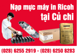 Nạp mực máy in Ricoh huyện Củ Chi