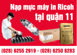 Nạp mực máy in Ricoh quận 11