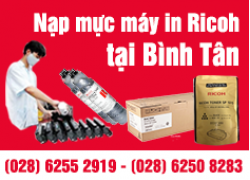 Nạp mực máy in Ricoh quận Bình Tân