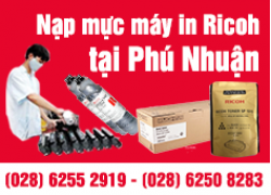 Nạp mực máy in Ricoh quận Phú Nhuận